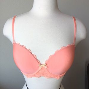Victoria Secret Neon Peach Demi Bra